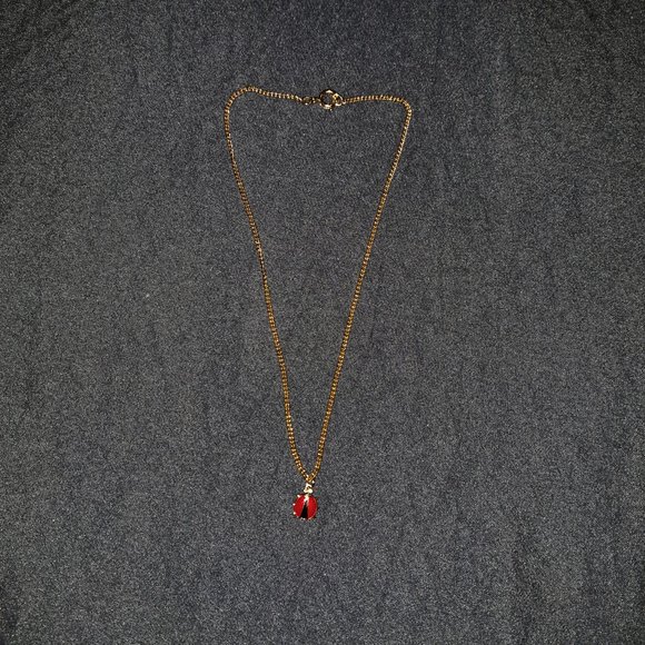 Vintage Child's Lady Bug Necklace - Like New Rare Find - Picture 2 of 2